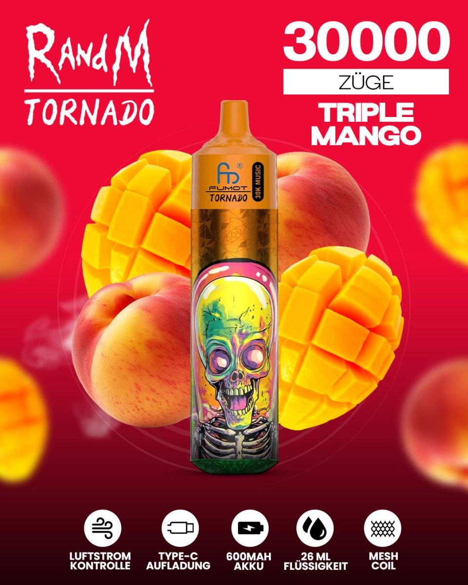 RandM Tornado 30000 Triple Mango - randmevape.de