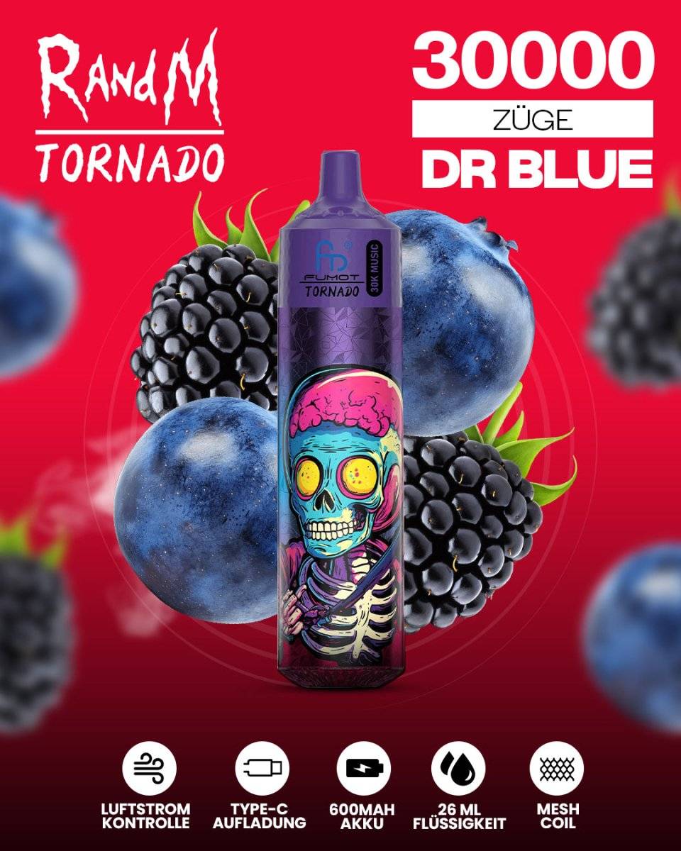 RandM Tornado 30000 - Dr. Blue - randmevape.de