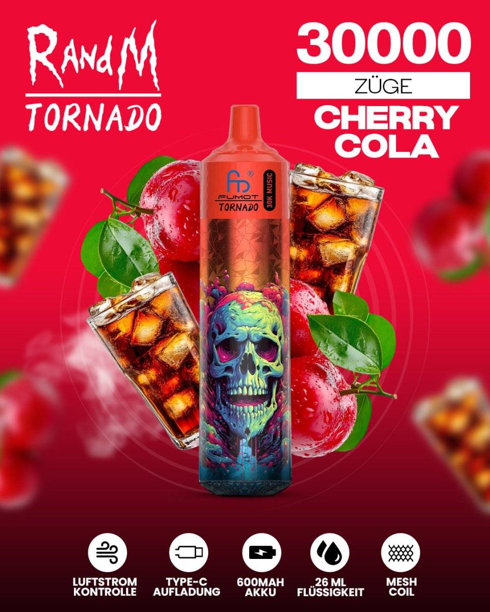 RandM Tornado 30000 - Cherry Cola - randmevape.de
