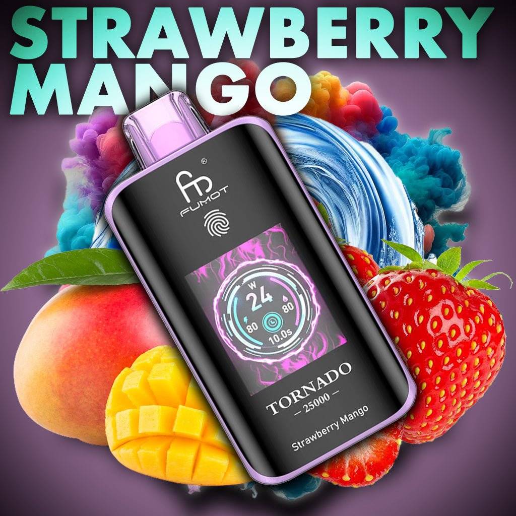 RandM Tornado 25000 Strawberry Mango Vape – 25.000 Züge, tropischer Erdbeer-Mango-Geschmack