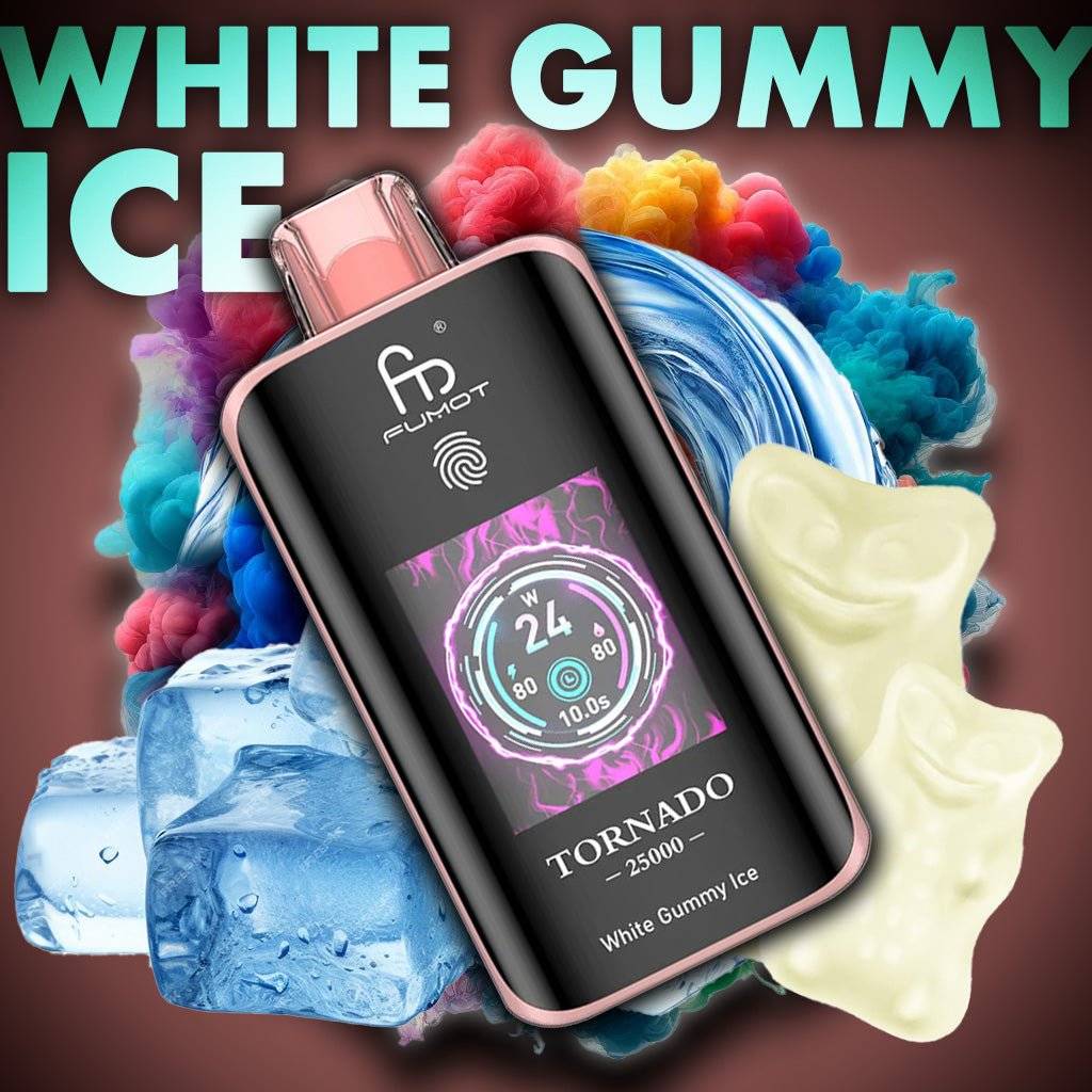 RandM Tornado 25000 White Gummy Ice Vape – 25.000 Züge, süßes Gummibärchen-Aroma & eisige Frische