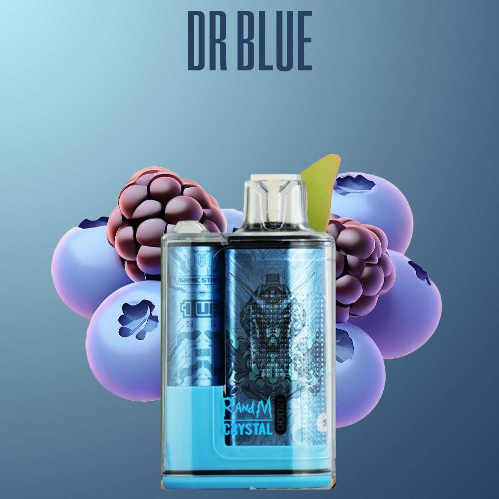 RandM Fumot Vape 12000 Dr. Blue – Einweg E-Zigarette mit 12000 Zügen, intensivem Blaubeer-Mix und optionalem LED-Display