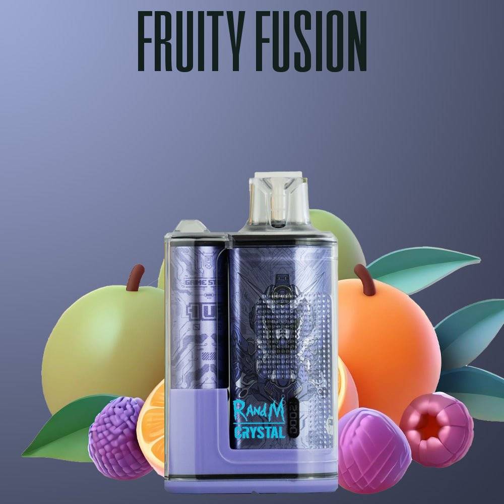 RandM Fumot Vape 12000 Fruity Fusion – Einweg E-Zigarette mit 12000 Zügen, LED-Display und intensivem Mix aus tropischen Früchten