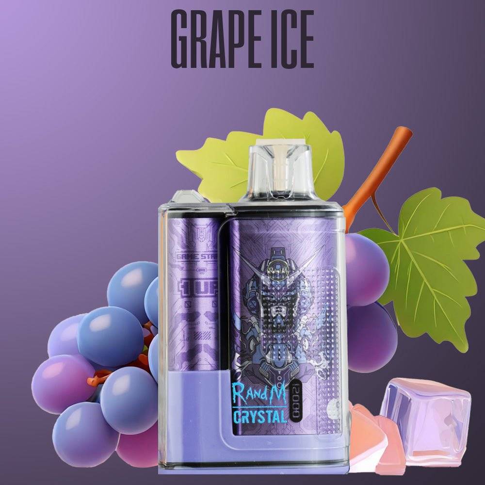 RandM Fumot Vape 12000 Grape Ice – Einweg E-Zigarette mit 12000 Zügen, LED-Display und intensivem Traubengeschmack mit kühler Mentholnote