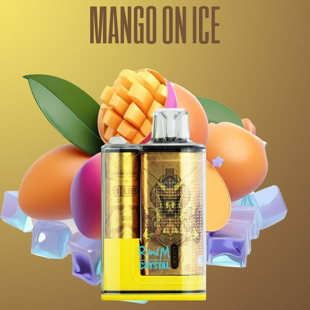 RandM Fumot Vape 12000 Mango on Ice – Einweg E-Zigarette mit 12000 Zügen, LED-Display und fruchtigem Mango-Menthol-Geschmack
