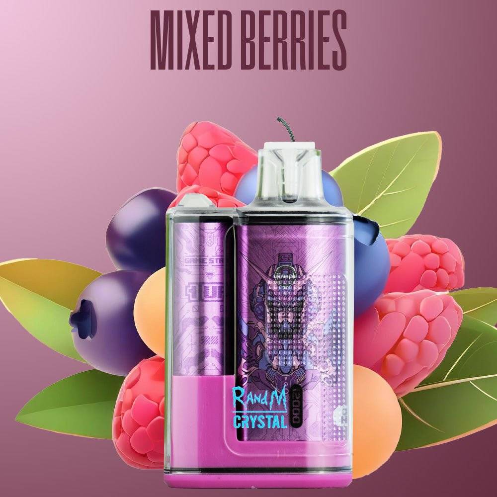 RandM Fumot Vape 12000 Mixed Berries – Einweg E-Zigarette mit 12000 Zügen, LED-Display und intensivem Beerenmix-Geschmack