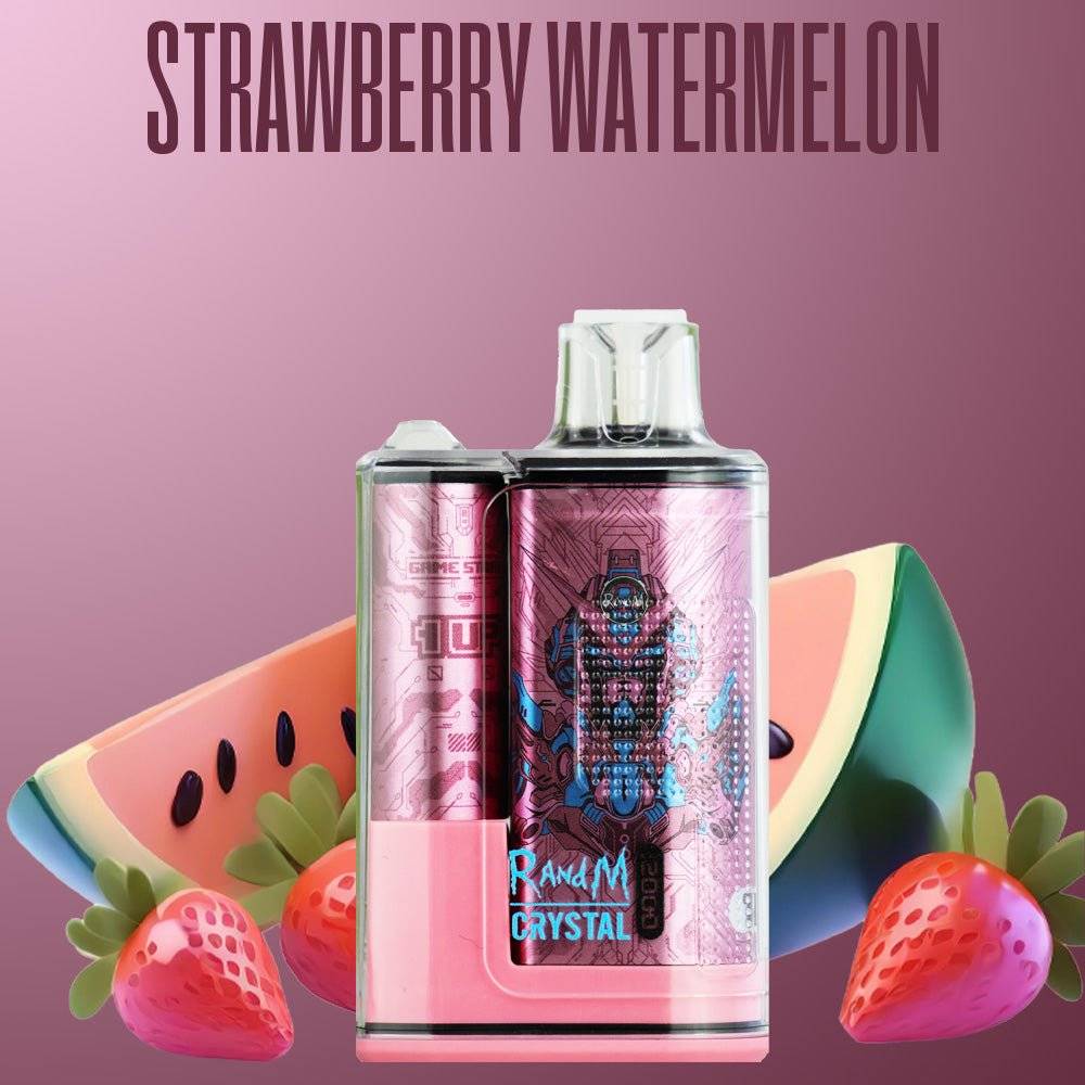 RandM Fumot Vape 12000 Strawberry Watermelon – Einweg E-Zigarette mit 12000 Zügen, LED-Display und fruchtigem Erdbeer-Wassermelonen-Geschmack