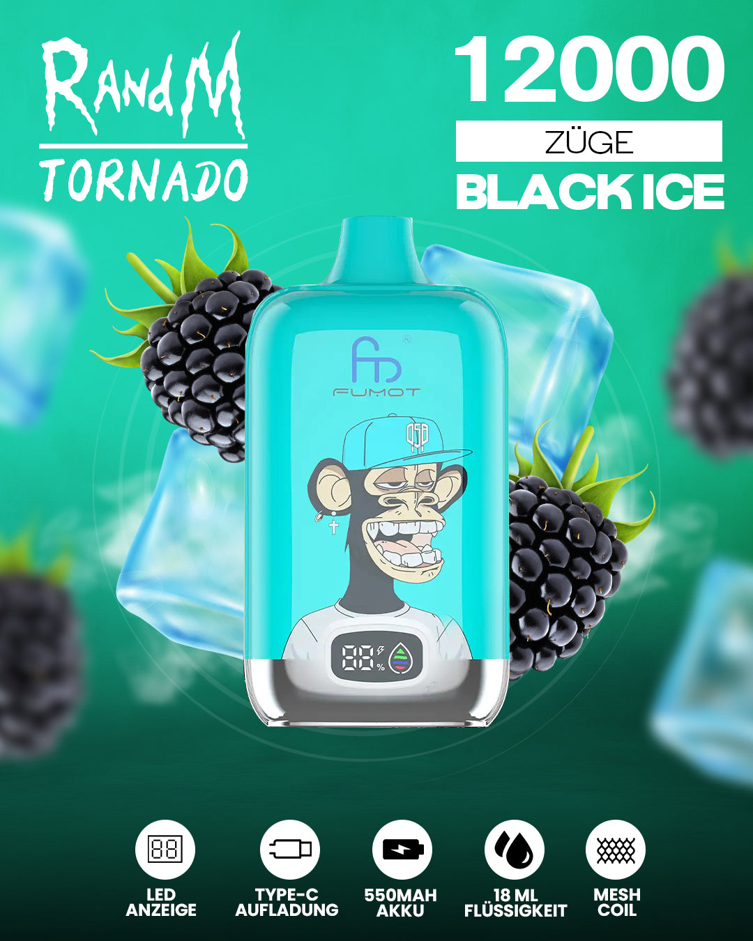 RandM Tornado 12000 Vapes - RandM Tornado Vapes - Offizieller Shop DE