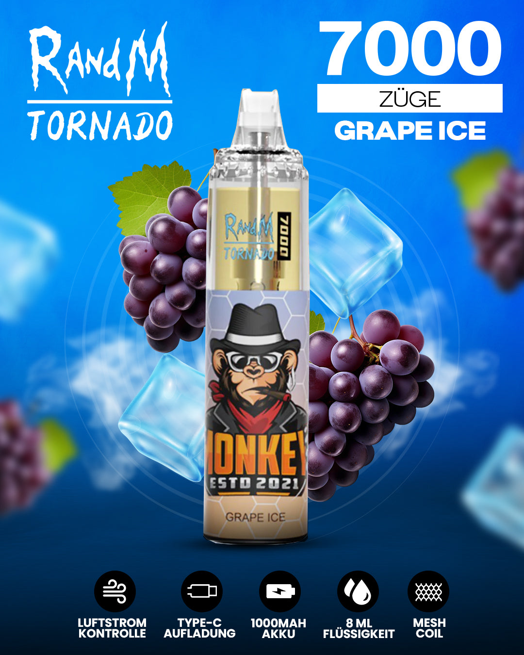RandM Tornado 7000 Vapes - RandM Tornado Vapes - Offizieller Shop DE