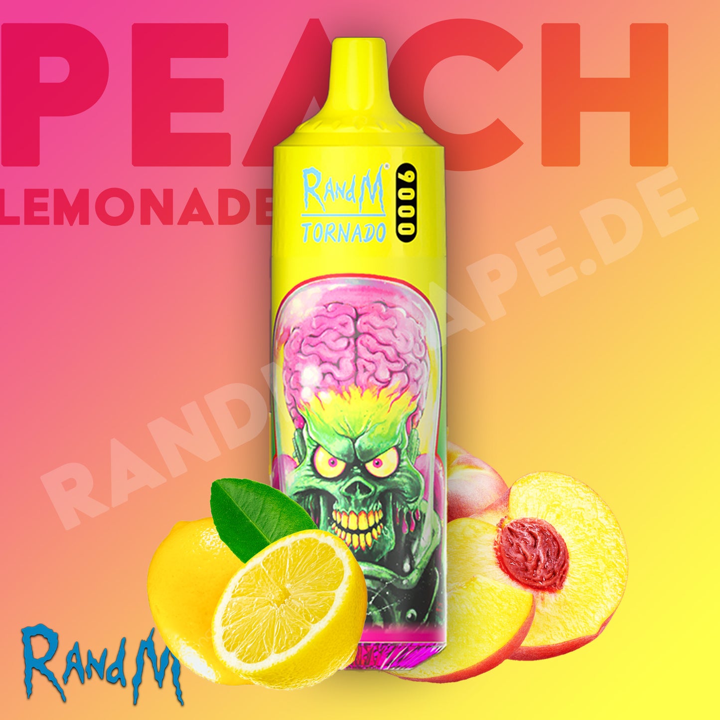 RandM Tornado Vape 9000 Peach Lemonade ELiquid