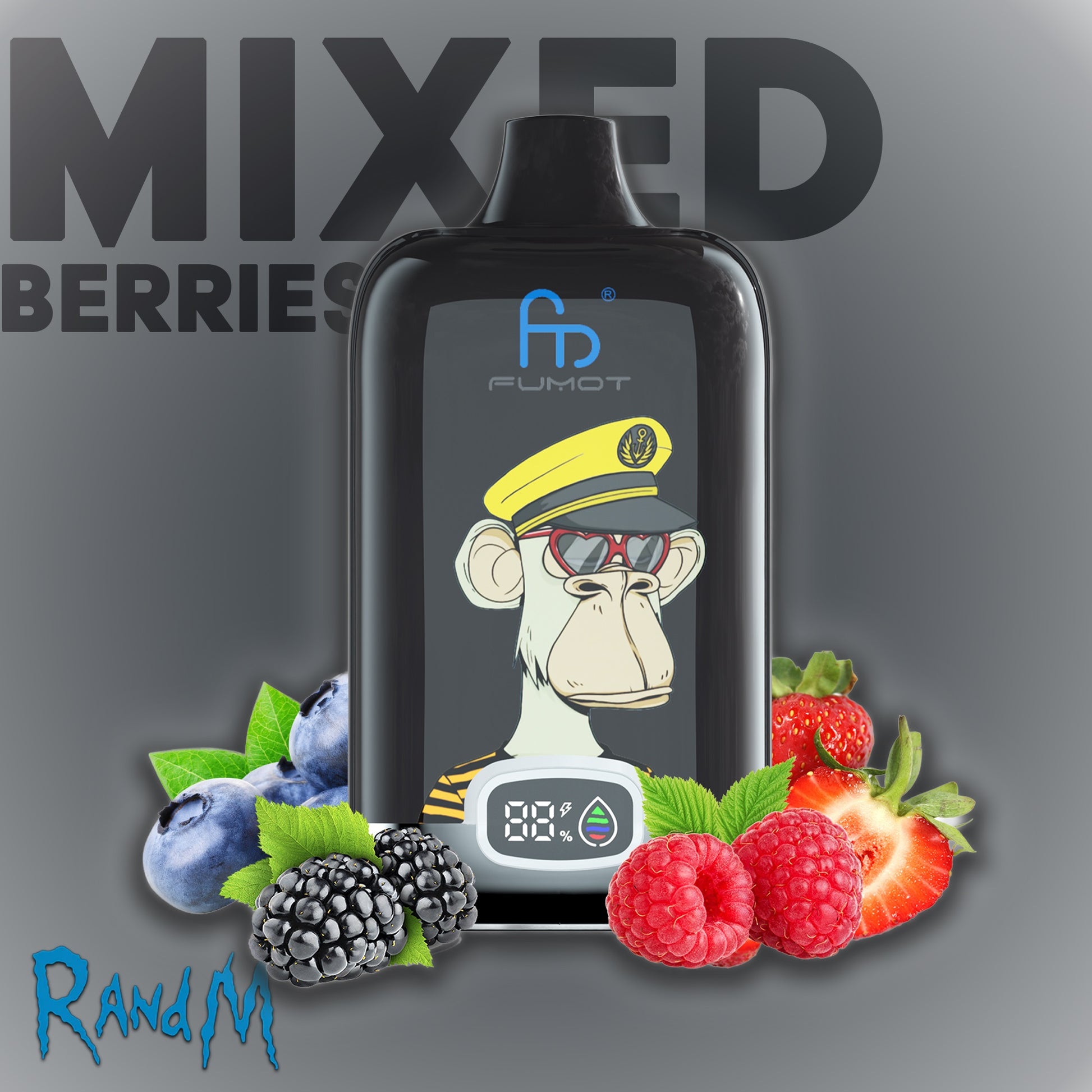 RandM Tornado 12000 Vape Mixed Berries RandM Tornado Vapes
