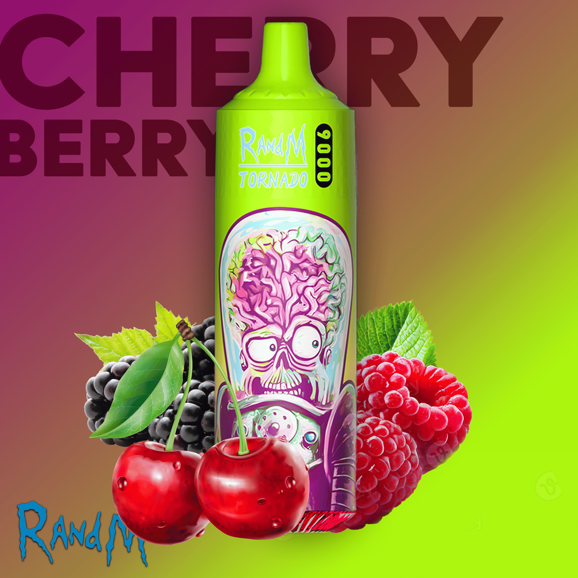 RandM Tornado 9000 Vape Cherry Berry RandM Tornado Vapes