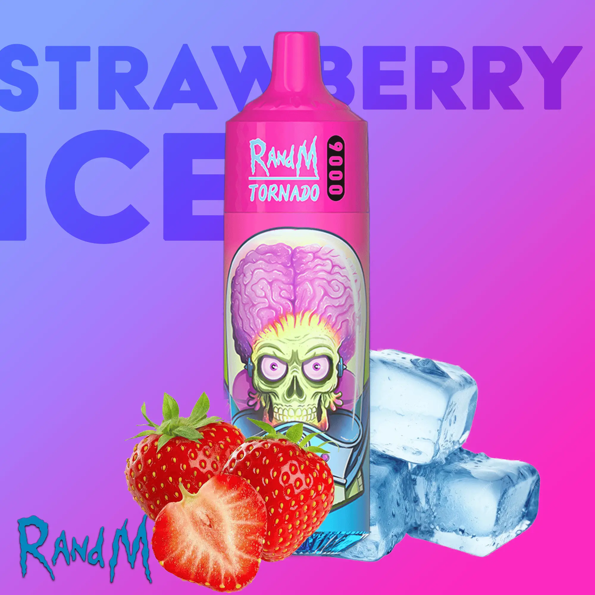 RandM Tornado Vape 9000 Strawberry Ice E-Liquid
