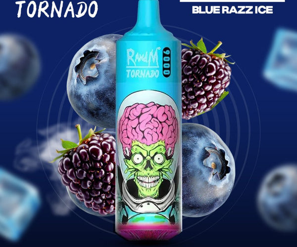 Blue Razz Ice auf RandM Tornado Vape 9000 – Fruchtig, Erfrischend