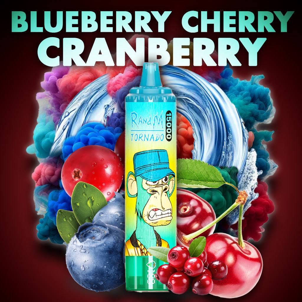 RandM Tornado Vape 15000 Züge Blueberry Cherry Cranberry Liquid