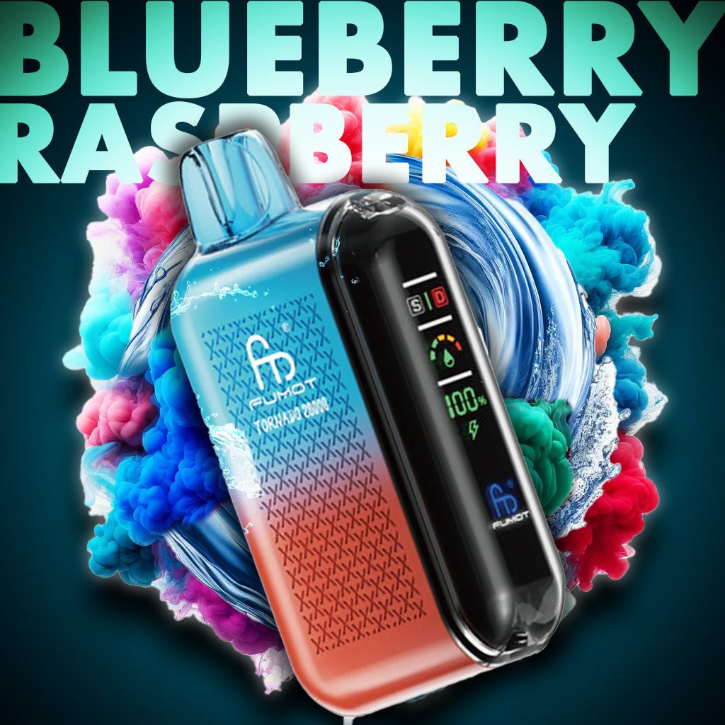 Einweg-Vape mit 20.000 Zügen, das süße Blaubeeren und frische Himbeeren für ein vollmundiges, fruchtiges Dampferlebnis kombiniert. 