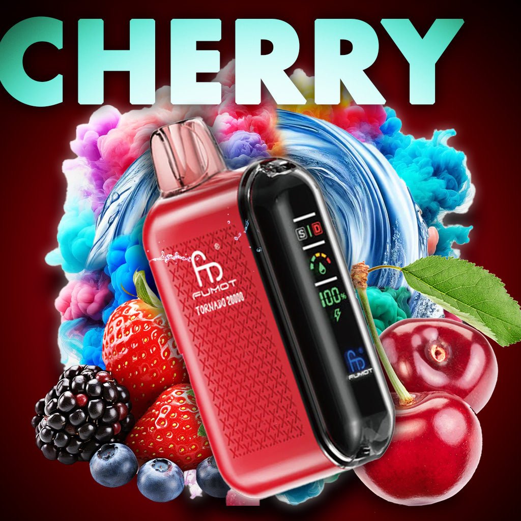 RandM Tornado 20000 - Cherry | Intensiver Kirschgenuss 

Einweg-Vape mit 20.000 Zügen, das den vollen, süß-fruchtigen Geschmack reifer Kirschen für ein intensives Dampferlebnis bietet. 