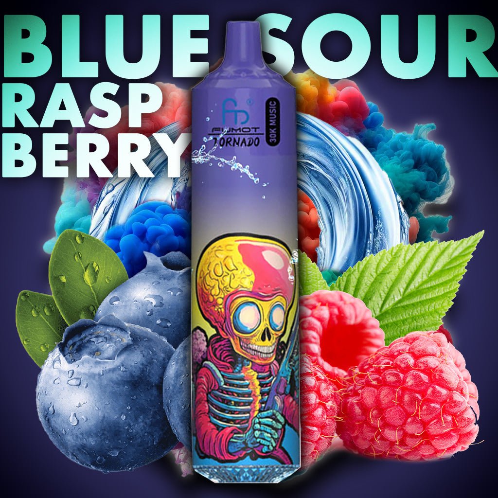 RandM Tornado 30000 - Blue Sour Raspberry Einweg-Vape mit 30.000 Zügen und süß-säuerlichem Himbeergeschmack